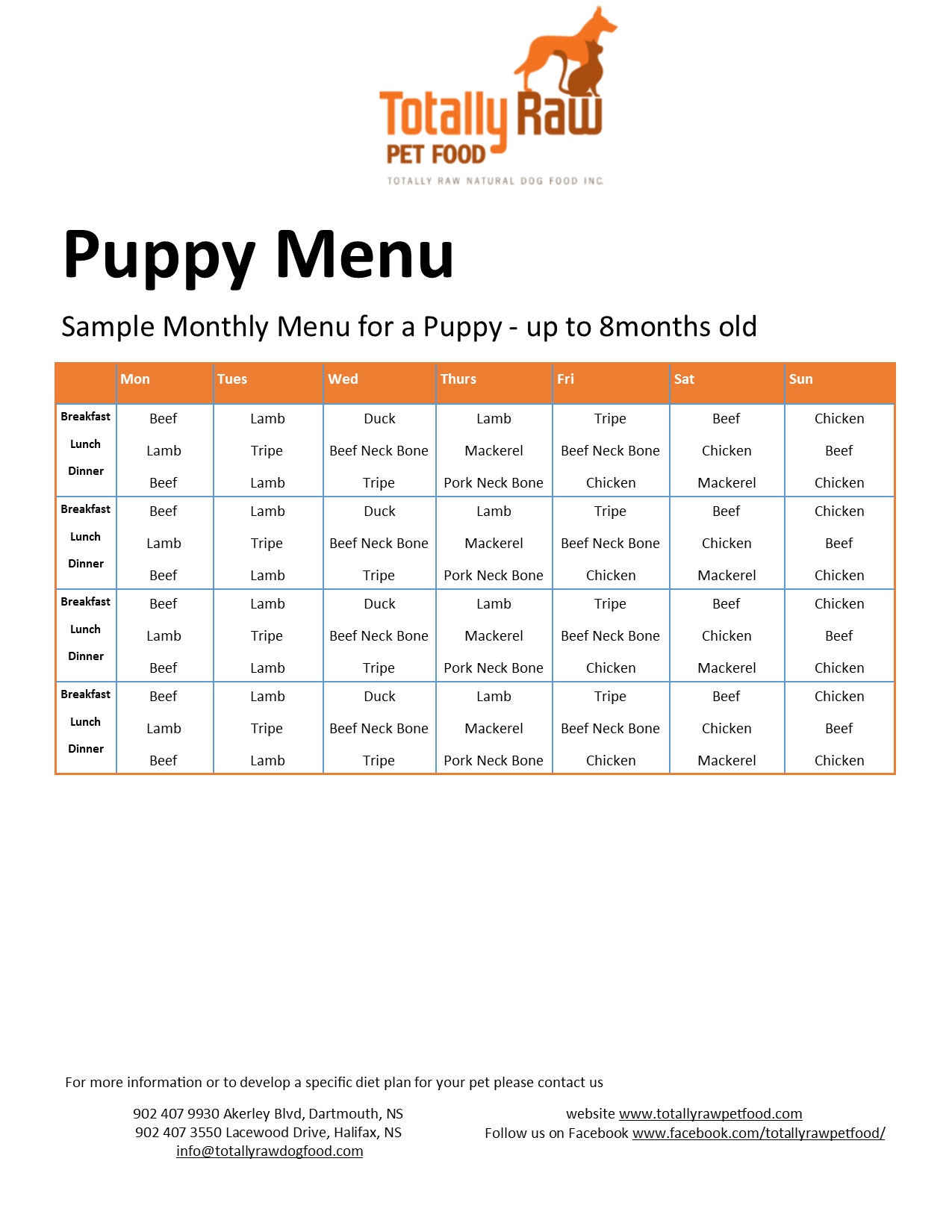 Puppy Feeding Schedule Examples and Forms